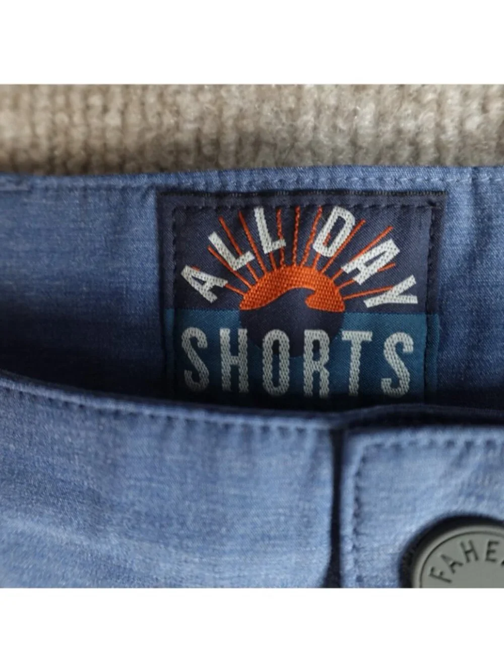 Faherty Mens Shorts 40 Blue Heather Hybrid Drawstring 8